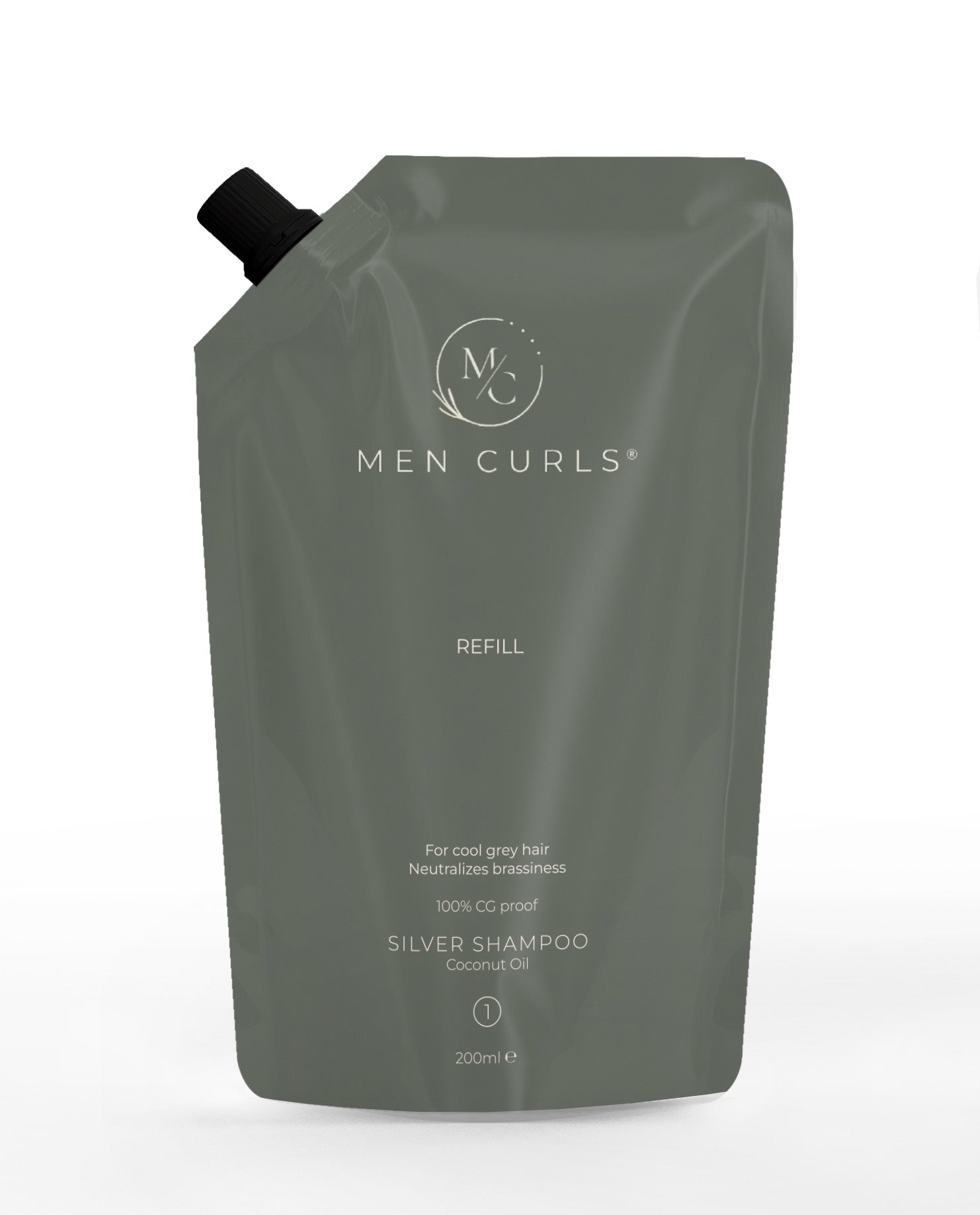 MEN CURLS  Silver Shampoo 200ml REFILL