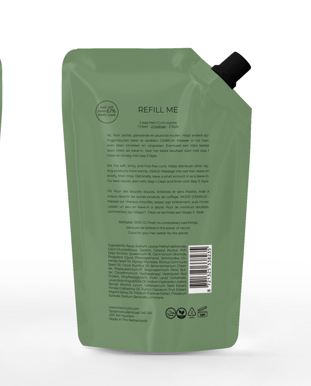 MEN CURLS 2 in 1 Hydrating Conditioner 200ml REFILL