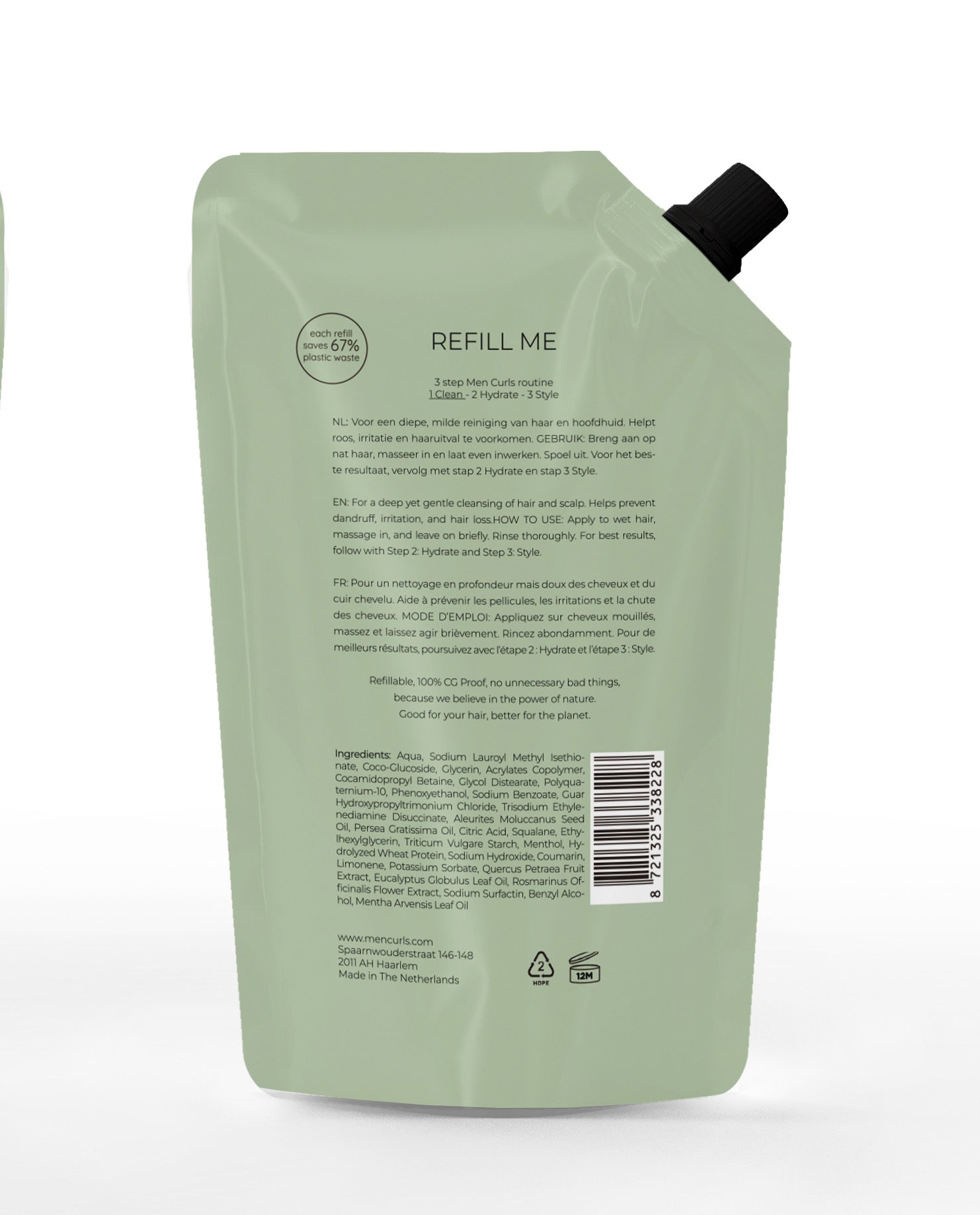 MEN CURLS Cleaning Shampoo 200ml REFILL