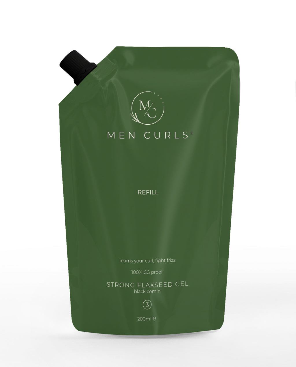 MEN CURLS Strong Flaxseed Gel 200 ml REFILL